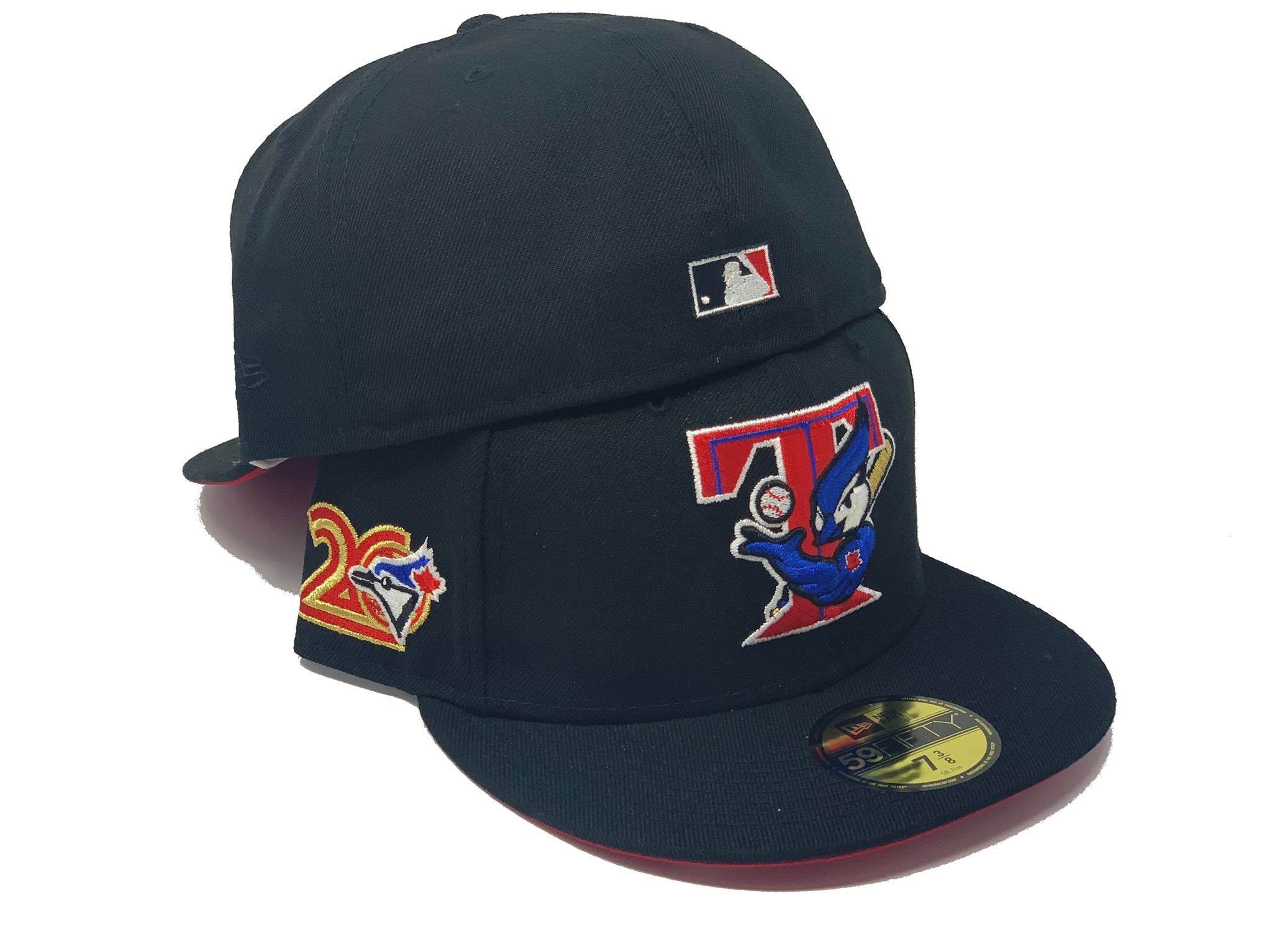 Toronto Blue Jays New Era 59FIFTY Fitted Hat (Black Gray Red Gray Unde –  ECAPCITY