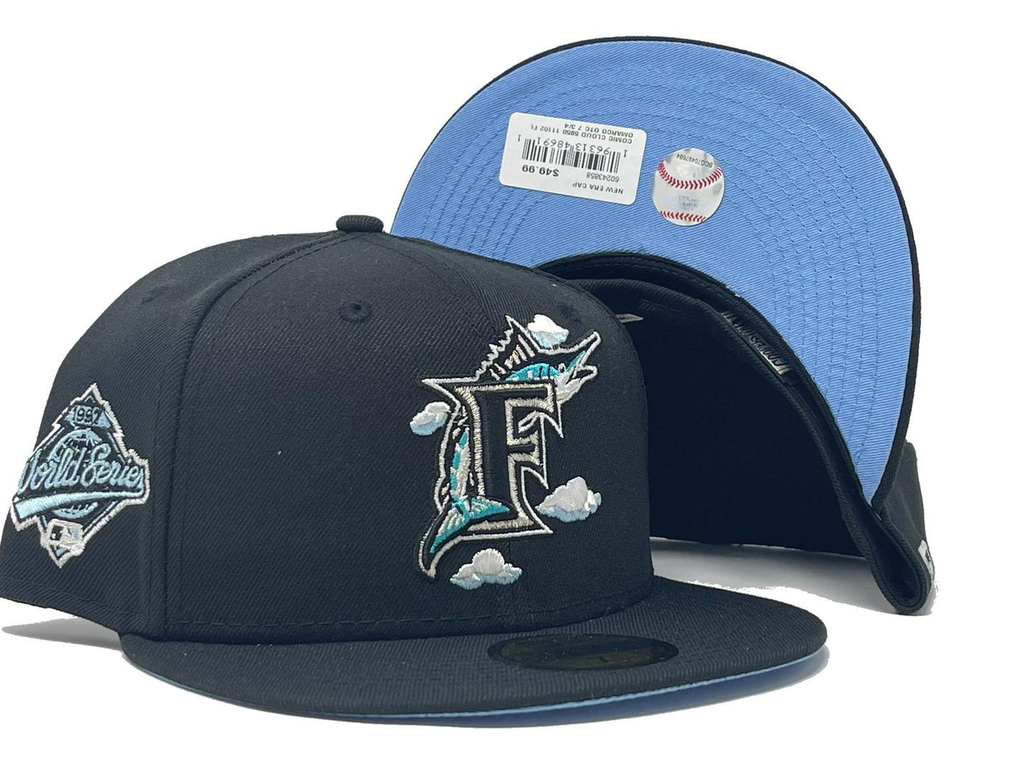 Florida Marlins 1997 World Series "Comic Cloud" Icy Brim New Era Fitted Hat