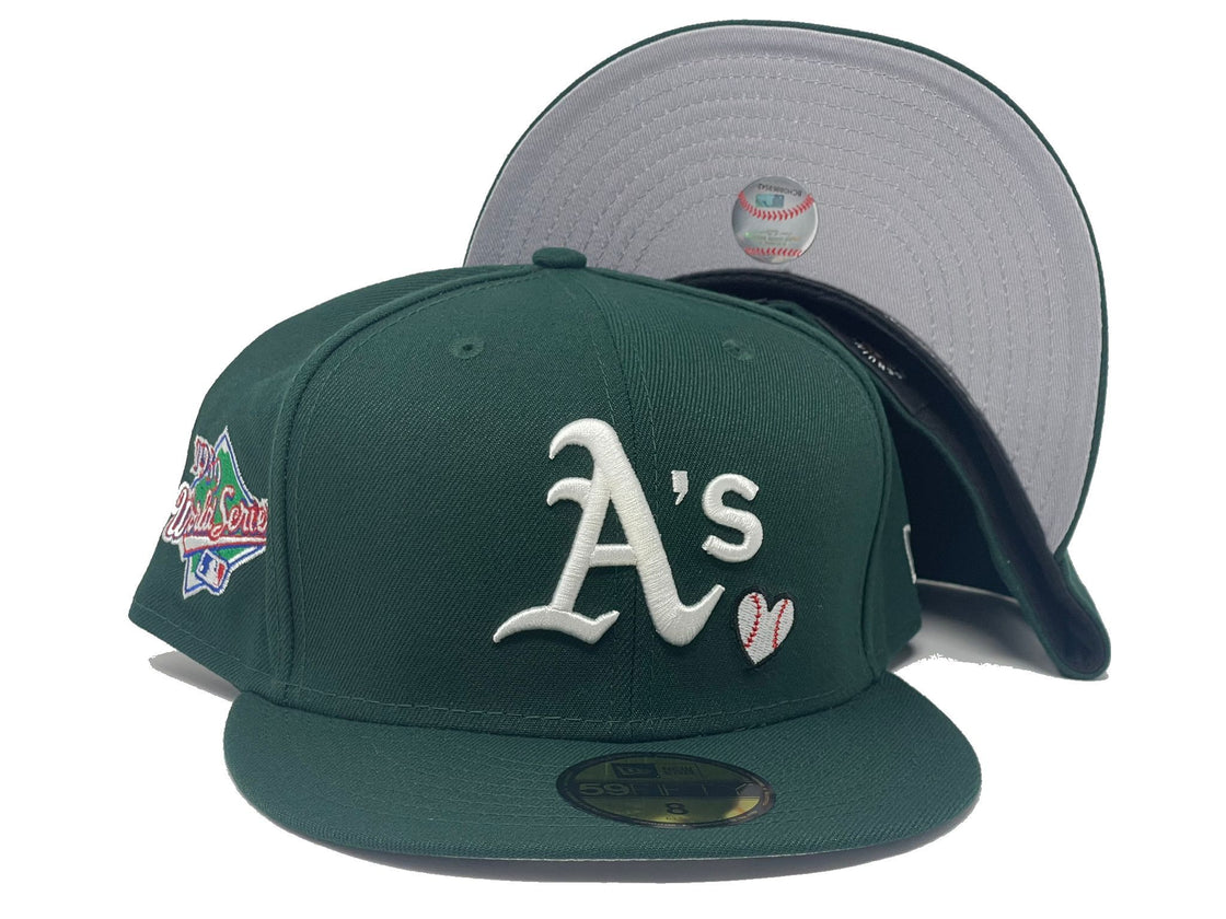 Oakland Athletics 1989 WORLD SERIES TEAM HEART 59FIFTY NEW ERA FITTED HAT