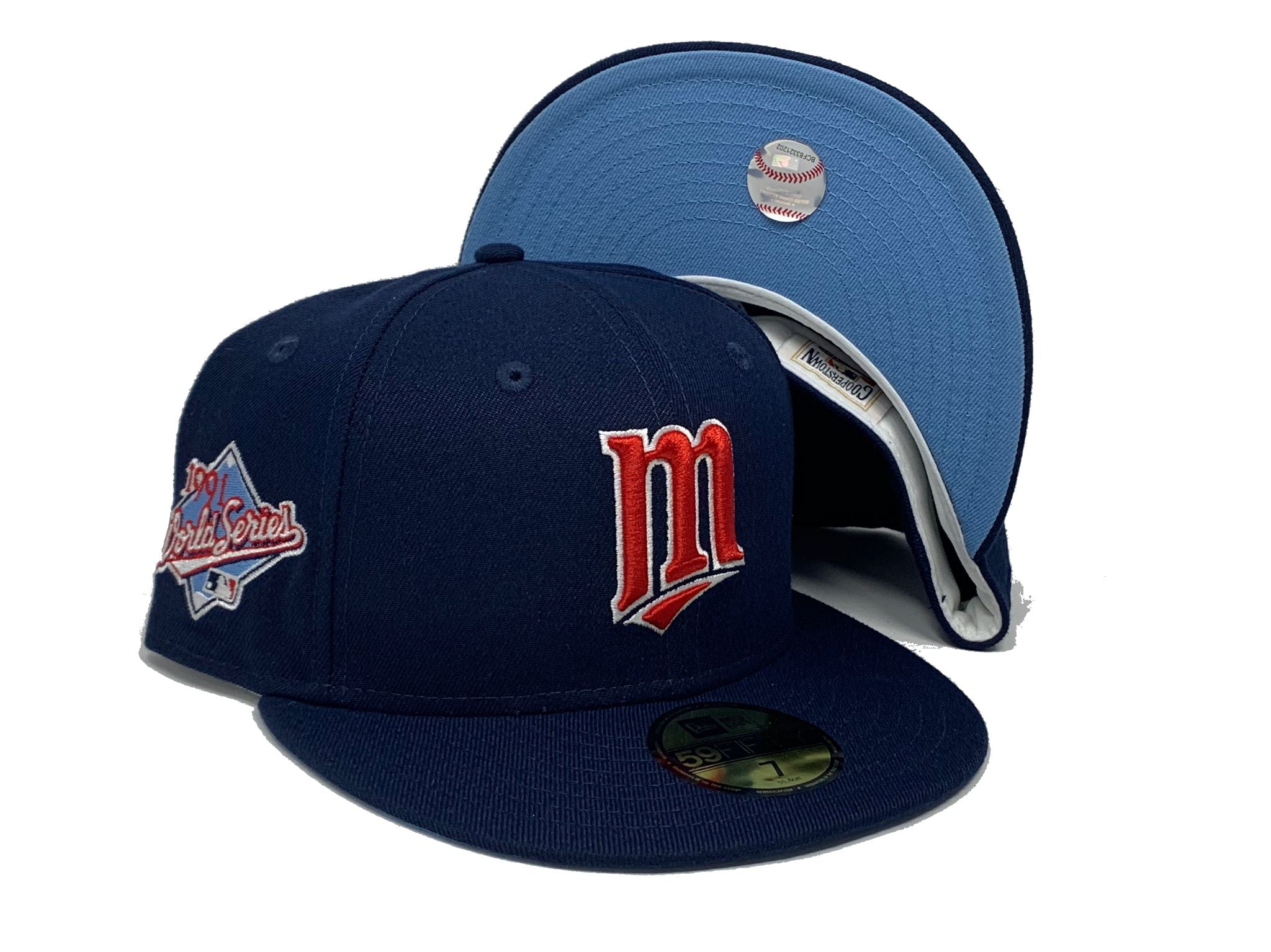 New Era 9FORTY A-Frame Minnesota Twins Snapback M Hat - Light Blue