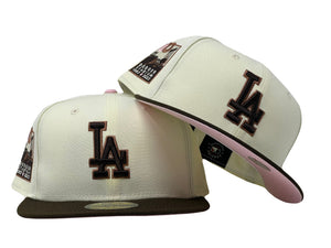 LOS ANGELES DODGERS 60TH ANNIVERSARY "NEAPOLITAN ICE CREAM PACK" PINK BRIM NEW ERA FITTED HAT