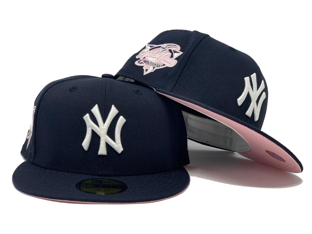 New York Yankees 2000 World Series Navy Pink Brim New Era Fitted Hat