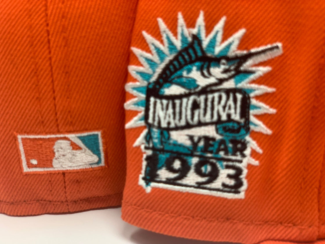 Orange Florida Marlins 1993 Inaugural Season New Era Fitted Hat