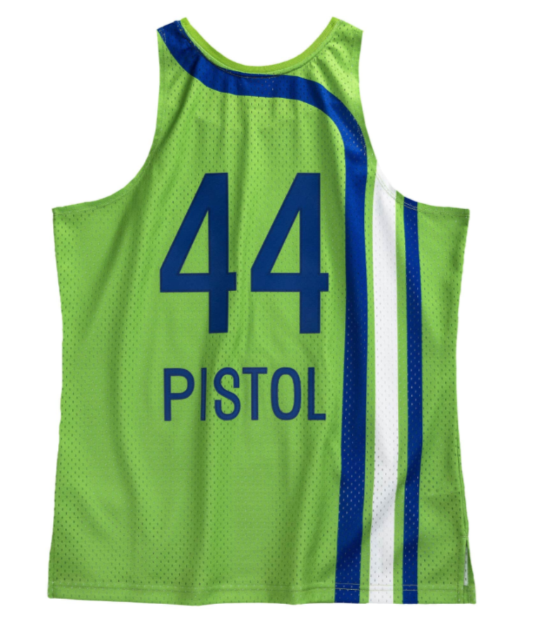 PETE MARAVICH ATLANTA HAWKS MITCHELL & NESS 1970 SWINGMAN JERSEY