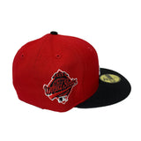 ATLANTA BRAVE 1995 WORLD SERIES RED/ BLACK NEW ERA 59FIFTY FITTED CAP