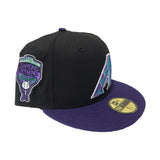 Arizona Diamondbacks 1998 Inaugural Season Black Purple New Era Fitted Hat