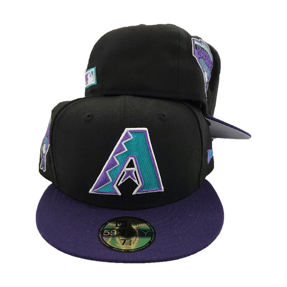 Arizona Diamondbacks 1998 Inaugural Season Black Purple New Era Fitted Hat