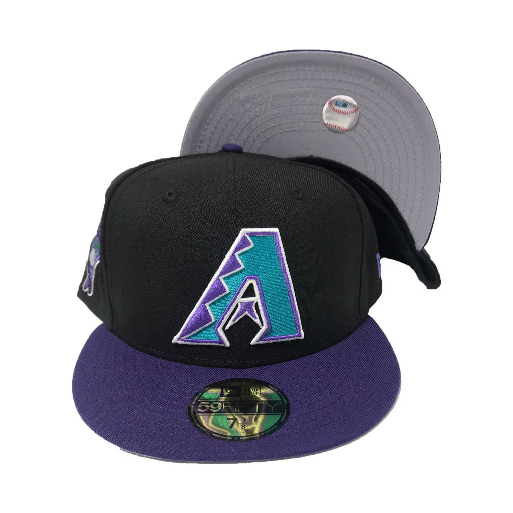 Arizona Diamondbacks 1998 Inaugural Season Black Purple New Era Fitted Hat