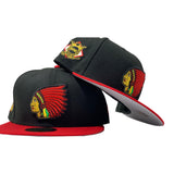 BOSTON BRAVES BLACK RED NEW ERA FITTED