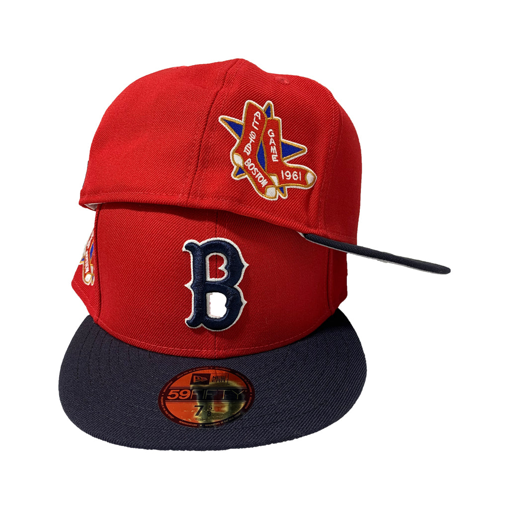 Boston hat cap blue with red B