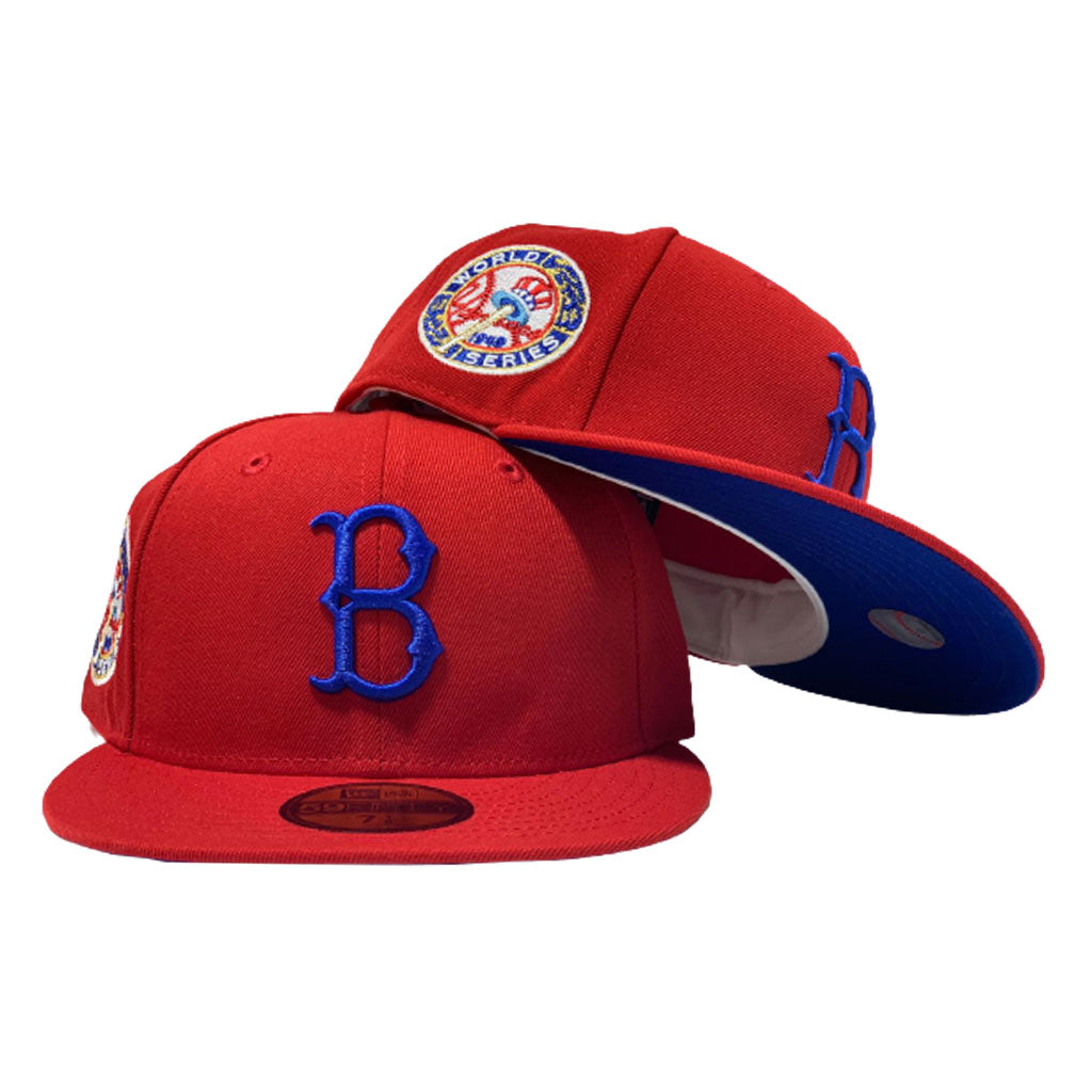 BROOKLYN DODGERS 1949 WORLD SERIES RED ROYAL BRIM NEW ERA FITTED HAT