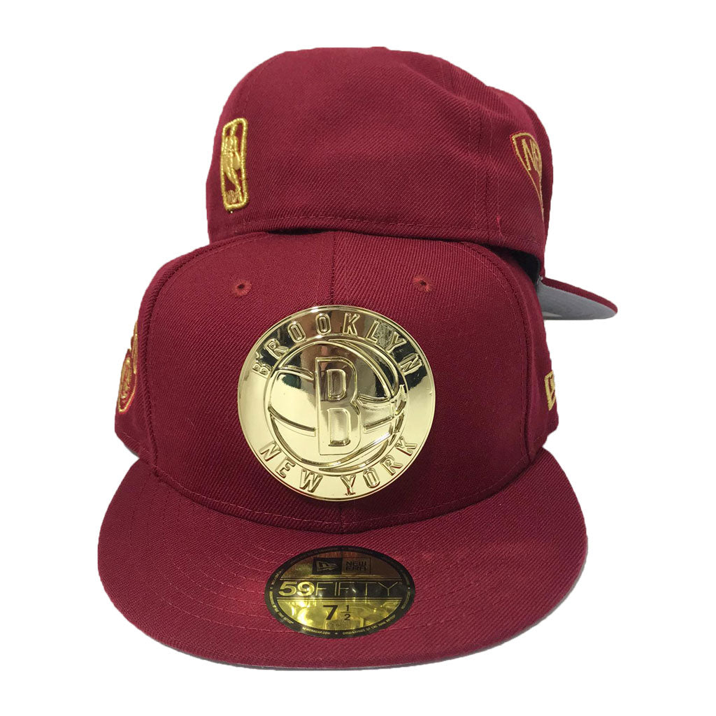 Brooklyn Nets Metal Gold Logo 59Fifty New Era Fitted