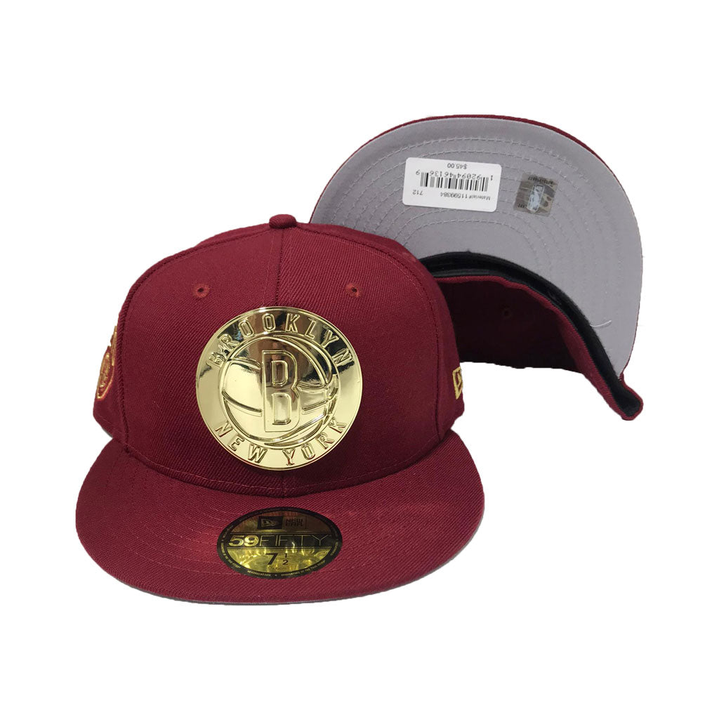 Brooklyn Nets Metal Gold Logo 59Fifty New Era Fitted