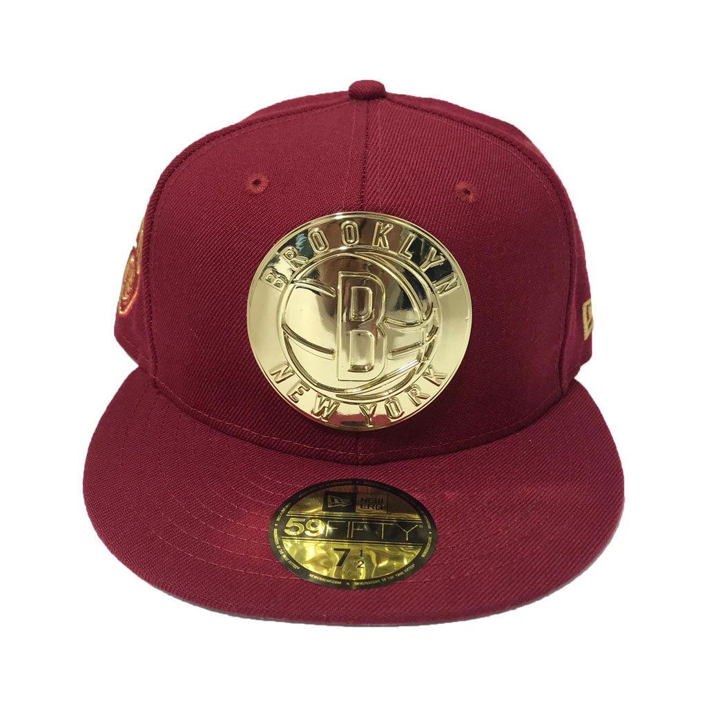 Brooklyn Nets Metal Gold Logo 59Fifty New Era Fitted