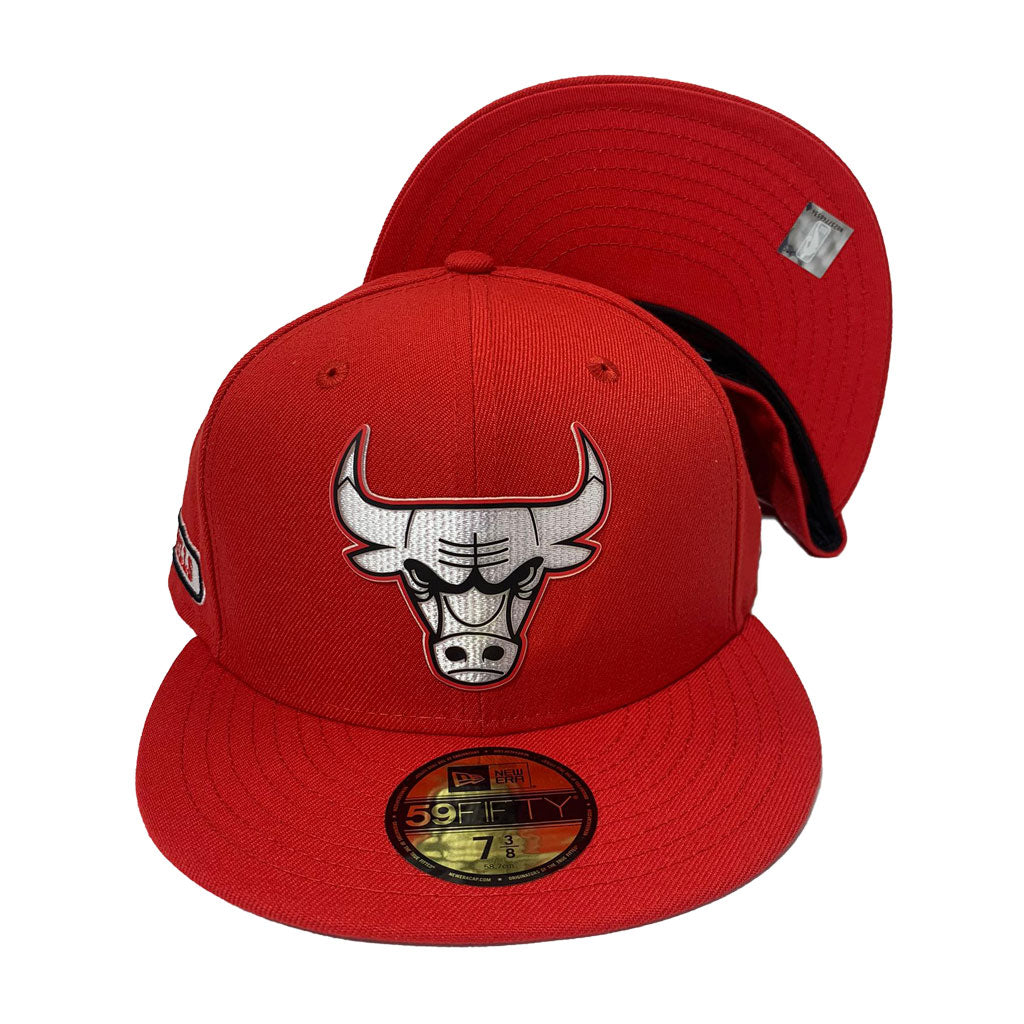CHICAGO BULLS RED NEW ERA FITTED CAP