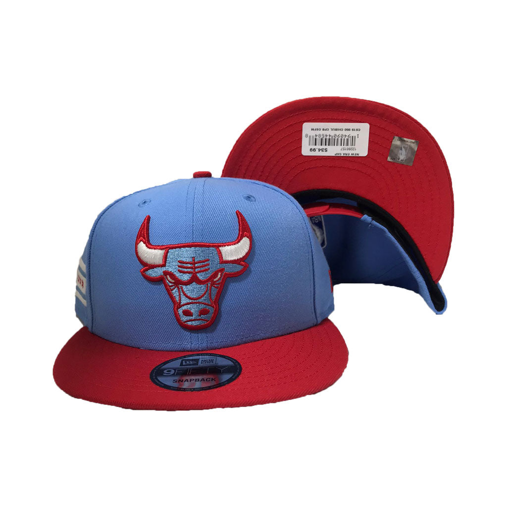 CHICAGO BULLS SKY BLUE/ RED NEW ERA 9FIFTY SNAPBACK CAP