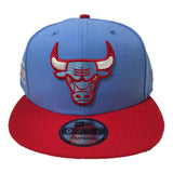 CHICAGO BULLS SKY BLUE/ RED NEW ERA 9FIFTY SNAPBACK CAP