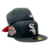 CHICAGO WHITE SOX 2003 ALL STAR BLACK RED BRIM NEW ERA FITTED HAT