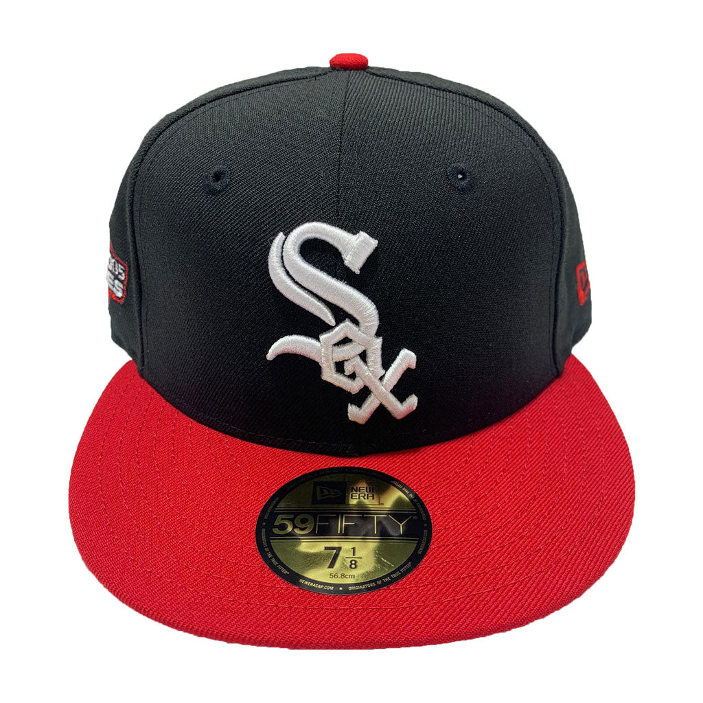 CHICAGO WHITE SOX 2005 WORLD SERIES BLACK/ RED NEW ERA 59FIFTY FITTED CAP