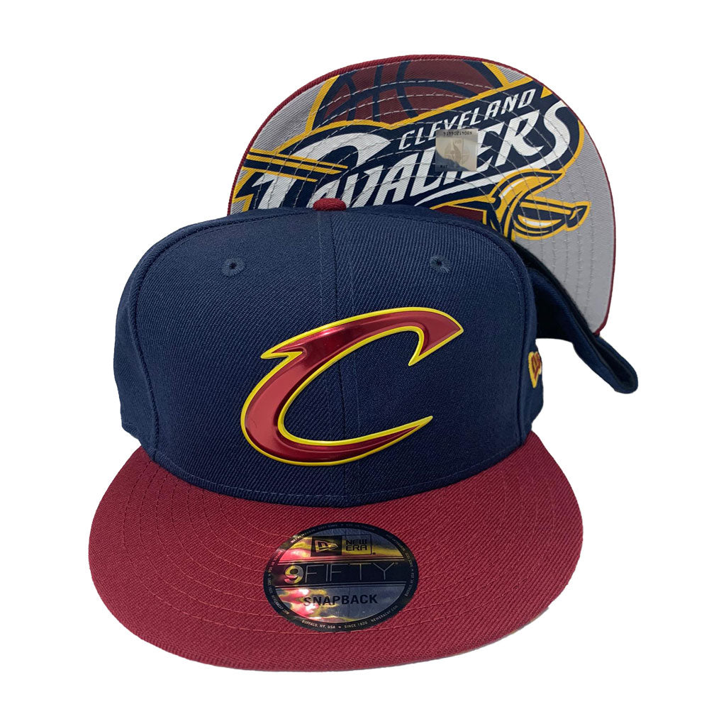 CLEVELAND CAVALIERS LIQUID CHROME LOGO NEW ERA 9FIFTY SNAPBACK CAP