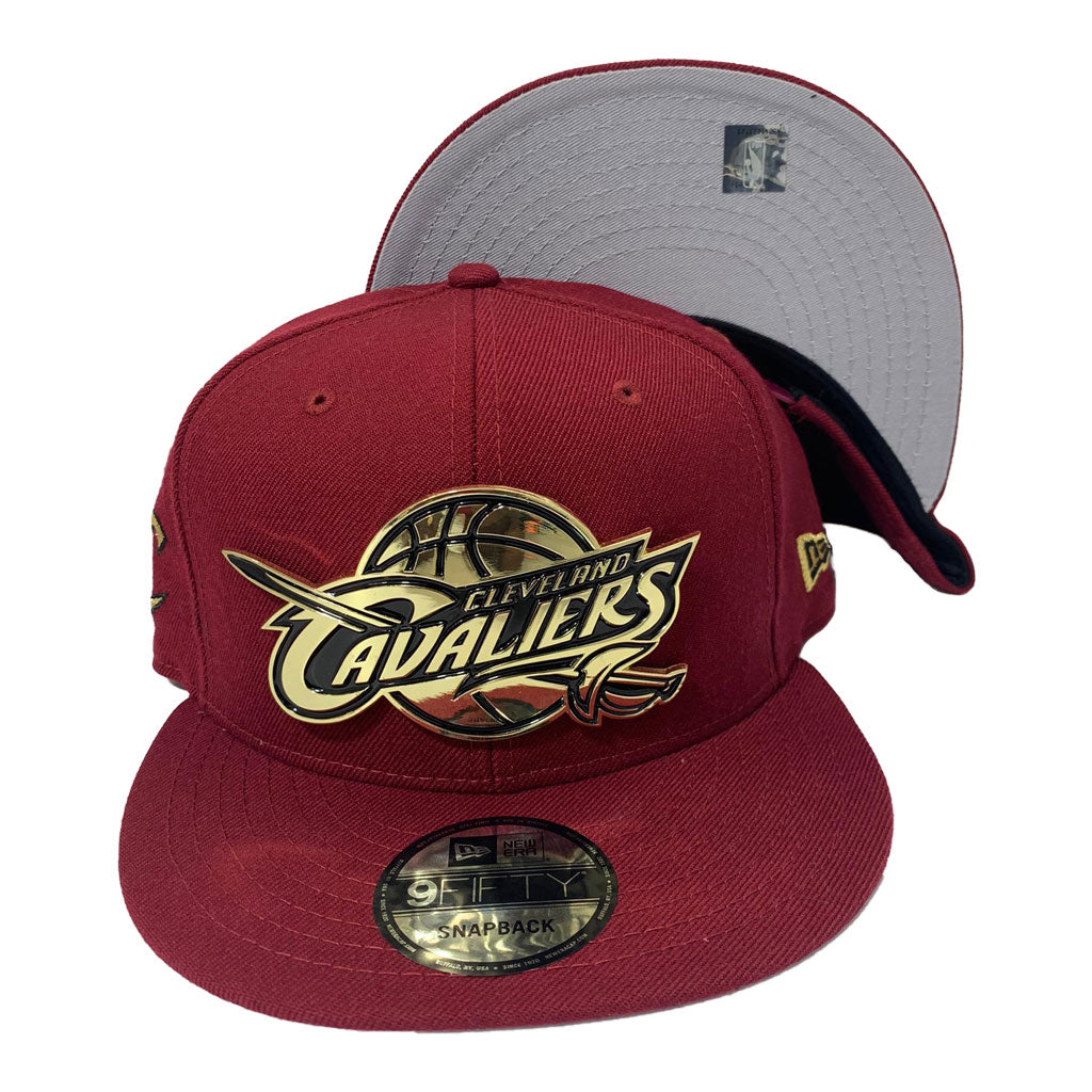 Men's Cleveland Cavaliers New Era Wine A-Frame 9FIFTY Snapback Trucker Hat