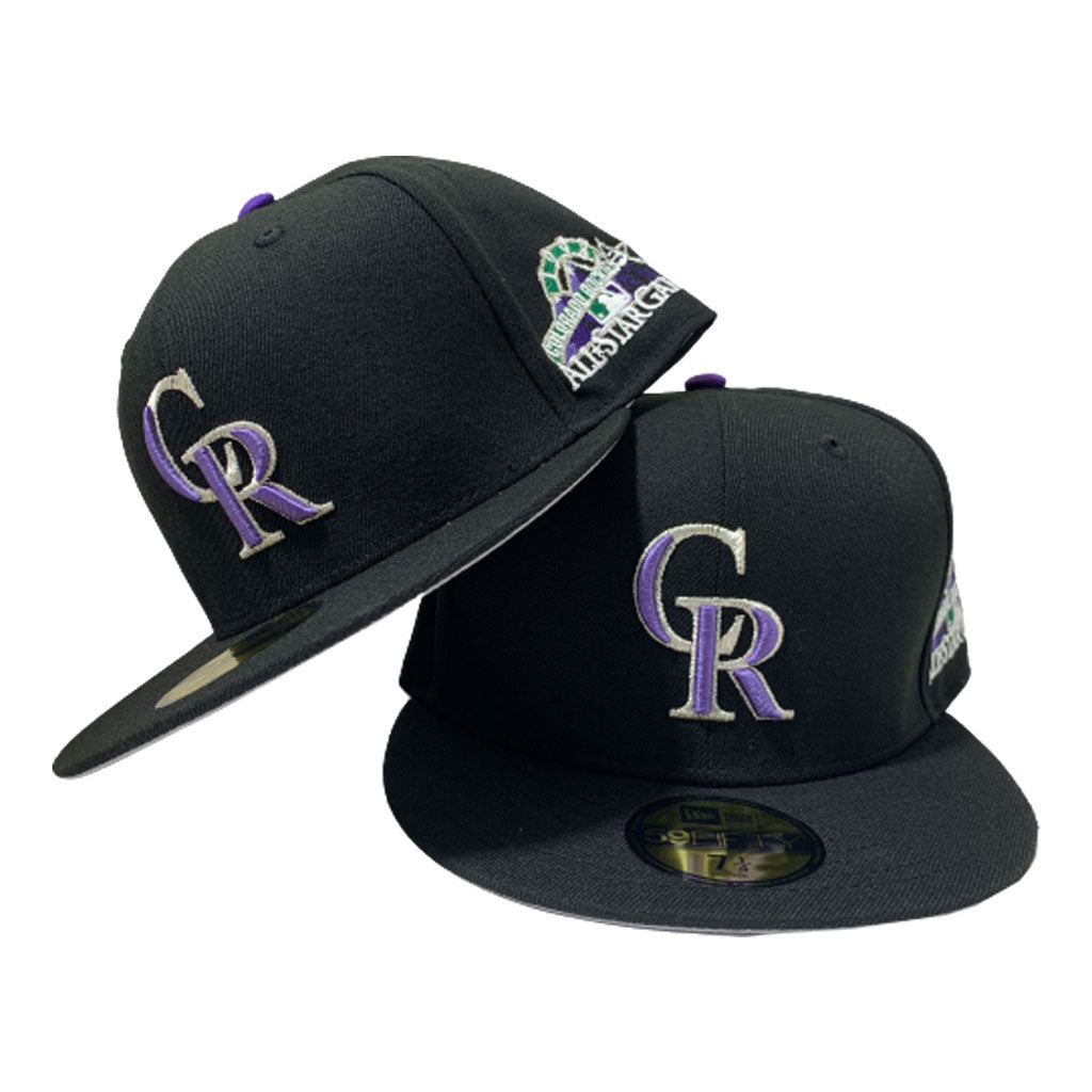 COLORADO ROCKIES ALL BLACK 1998 ALL STAR GAME NEW ERA FITTED HAT