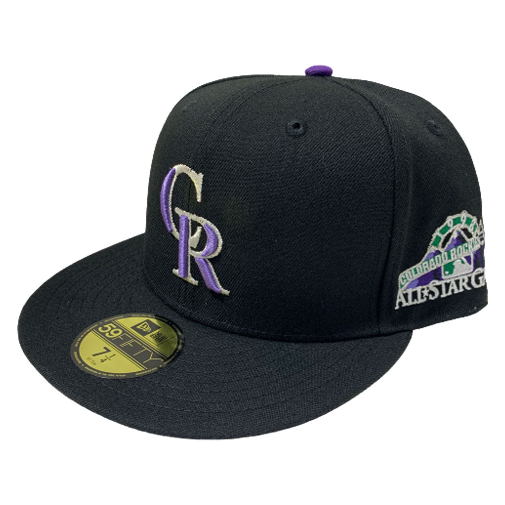 COLORADO ROCKIES ALL BLACK 1998 ALL STAR GAME NEW ERA FITTED HAT