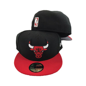 Chicago Bulls Black Red New Era Fitted Hat