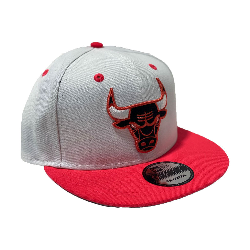 Chicago Bulls White Lava red New Era 9Fifty Snapback Hat