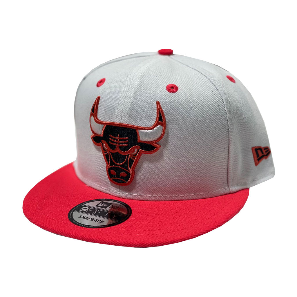 Chicago Bulls White Lava red New Era 9Fifty Snapback Hat