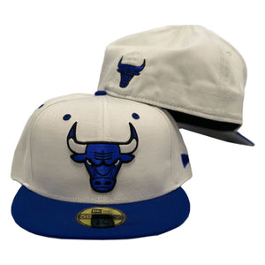 Chicago Bulls White Royal New Era 59Fifty Fitted Hat