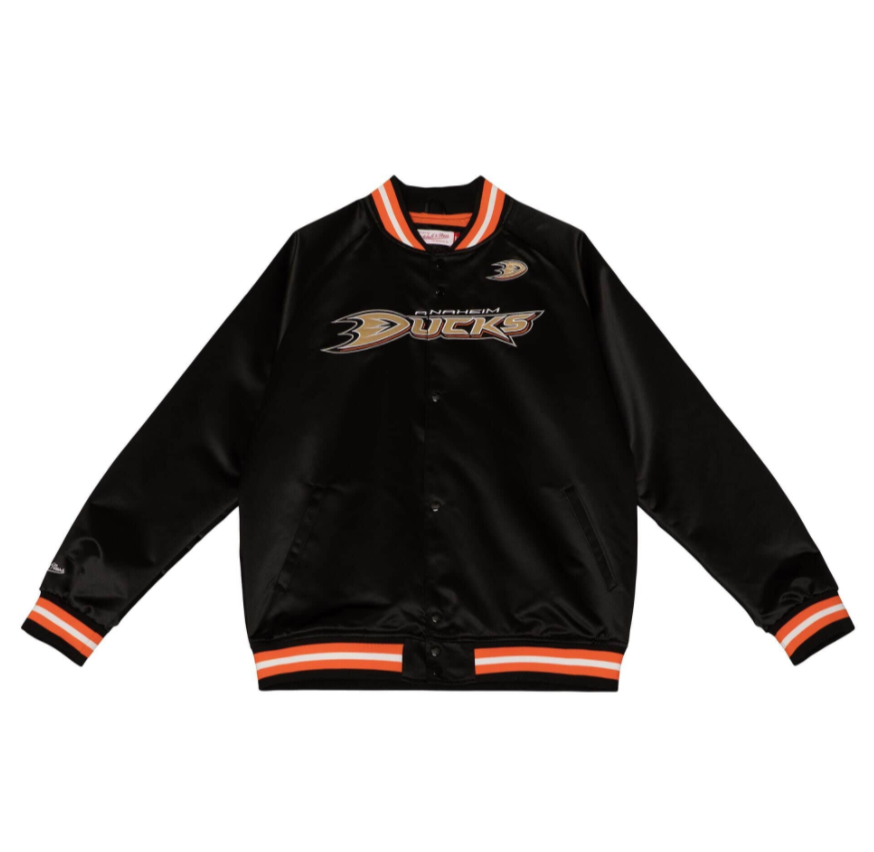Anaheim Ducks Mitchell And Ness Satin Jacket