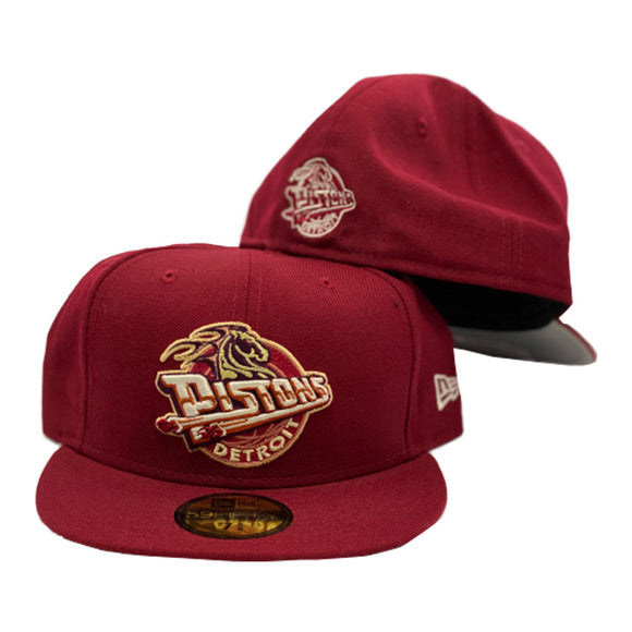 Detroit Pistons Burgundy New Era 59Fifty Fitted Hat