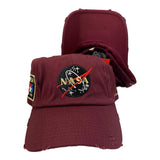 FIELD GRADE BURGUNDY NASA DAD HAT 25TH ANNIVERSARY PATCH