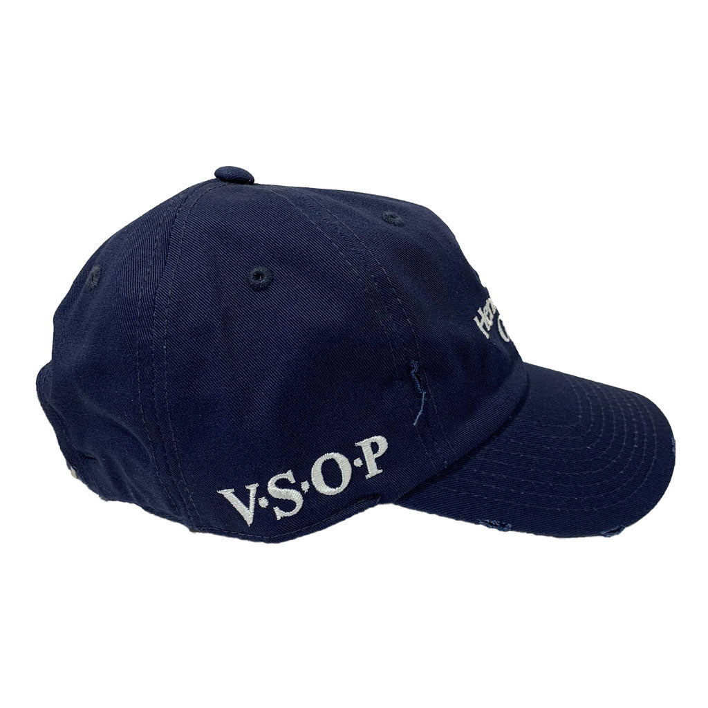 FIELD GRADE HENNYTHING GOES DAD HAT- NAVY CAP WITH WHITE  LOGO