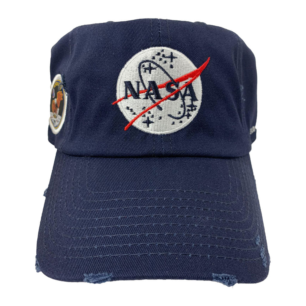 FIELD GRADE NAVY NASA DAD HAT 20TH ANNIVERSARY PATCH