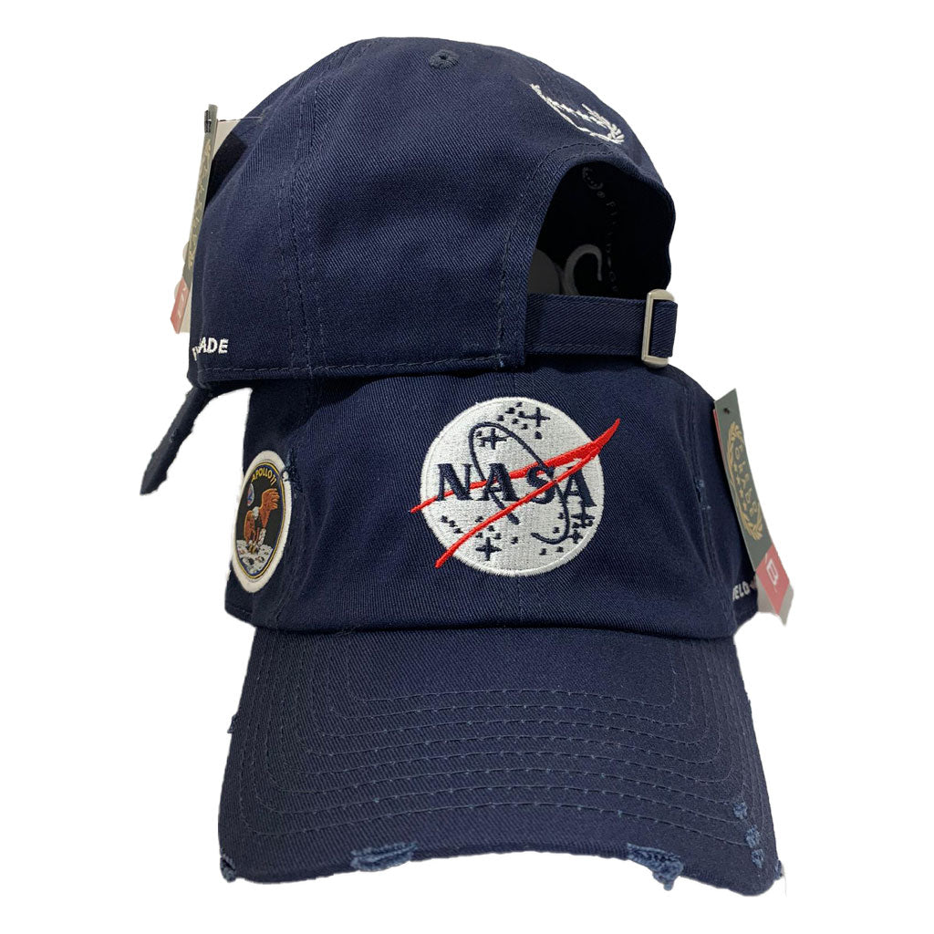 FIELD GRADE NAVY NASA DAD HAT 20TH ANNIVERSARY PATCH – Sports World 165