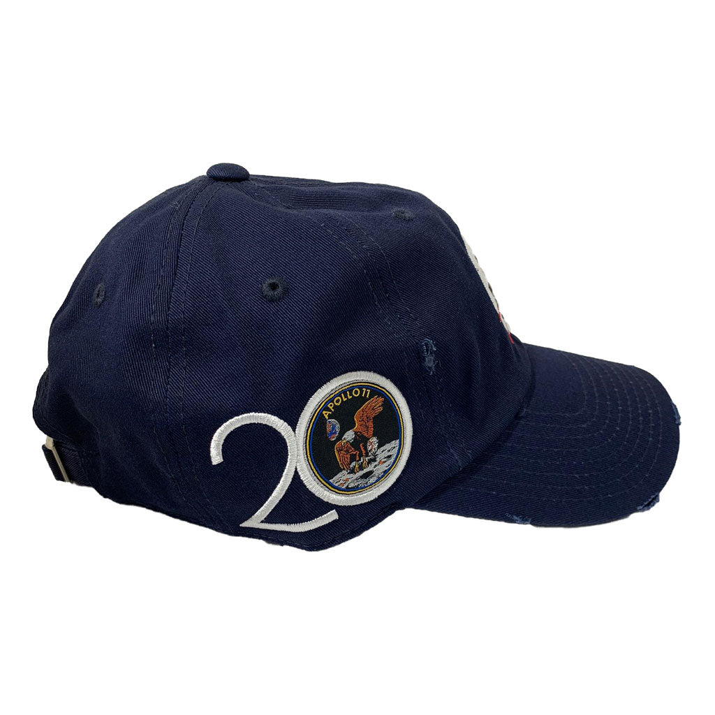 FIELD GRADE NAVY NASA DAD HAT 20TH ANNIVERSARY PATCH