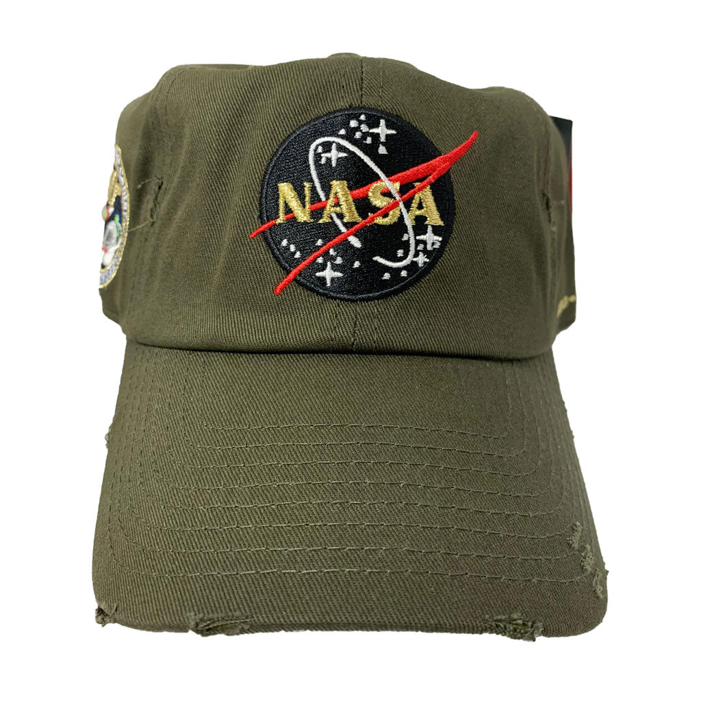 FIELD GRADE OLIVE NASA DAD HAT 50TH ANNIVERSARY PATCH