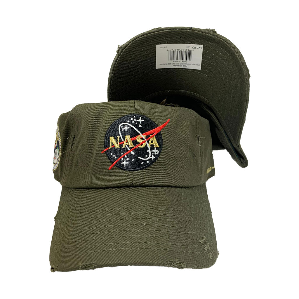 FIELD GRADE OLIVE NASA DAD HAT 50TH ANNIVERSARY PATCH