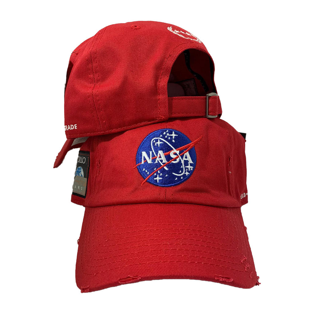 FIELD GRADE RED NASA DAD HAT 40TH APPOLO PATCH