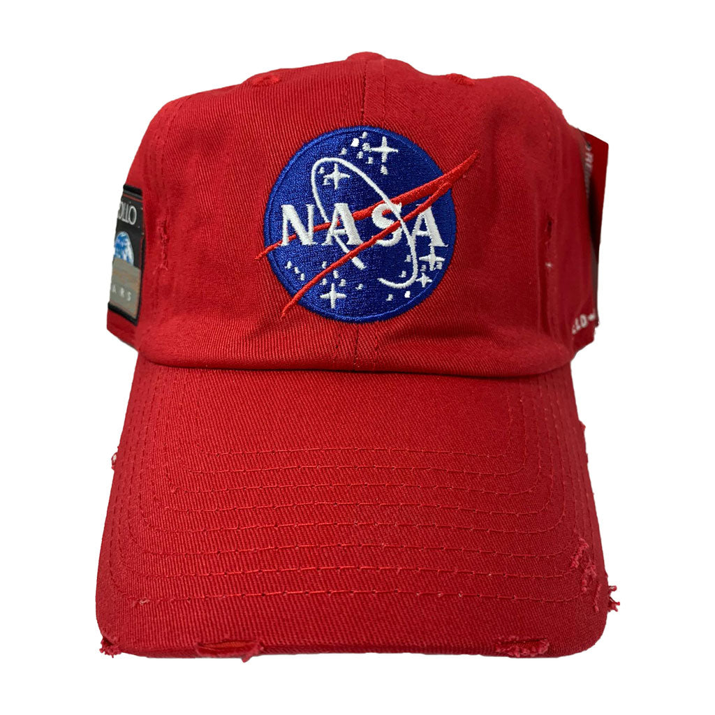 FIELD GRADE RED NASA DAD HAT 40TH APPOLO PATCH