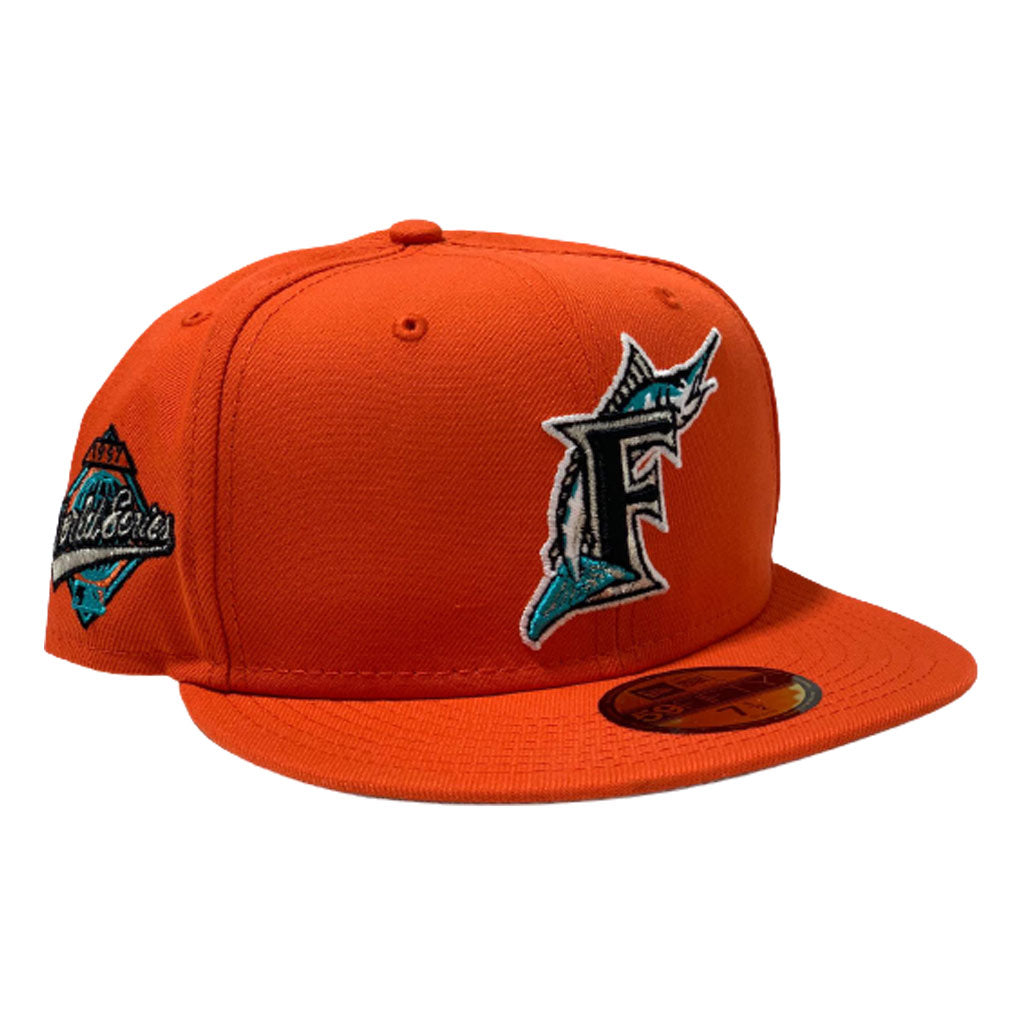 FLORIDA MARLIN 1997 WORLD SERIES ORANGE NEW ERA FITTED