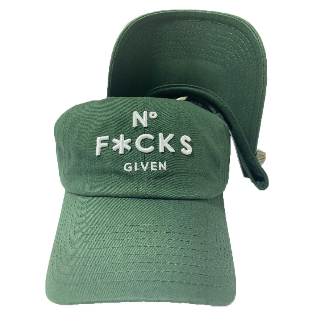 GREEN FIELD GRADE NO F*CK GIVEN DAD HAT