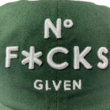 GREEN FIELD GRADE NO F*CK GIVEN DAD HAT