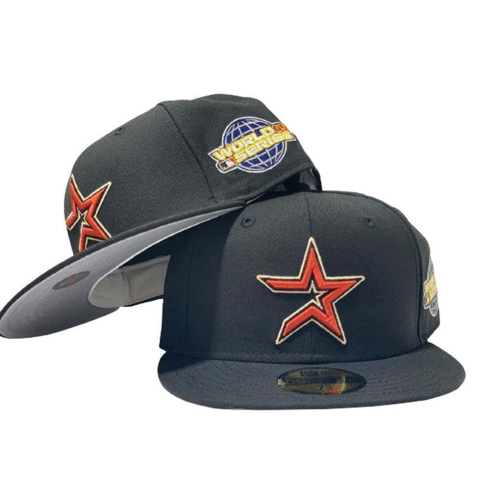 HOUSTON ASTRO 2005 WORLD SERIES BLACK GRAY BRIM NEW ERA FITTED HAT