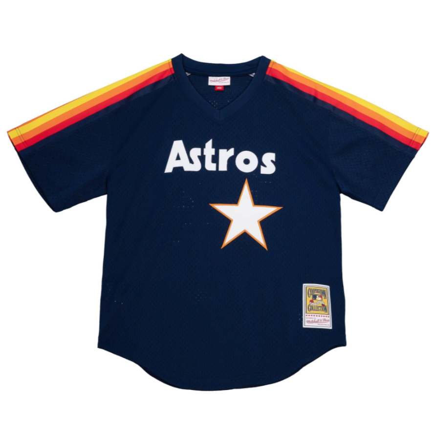 Nolan Ryan Houston Astros Mitchell & Ness Barring Practice Jersey
