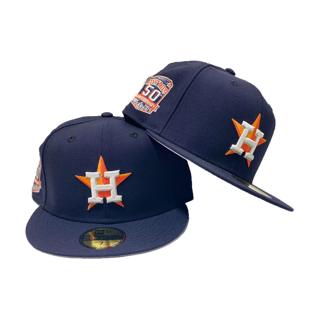 Houston Astro 50th Season Navy New Era Fitted Hat