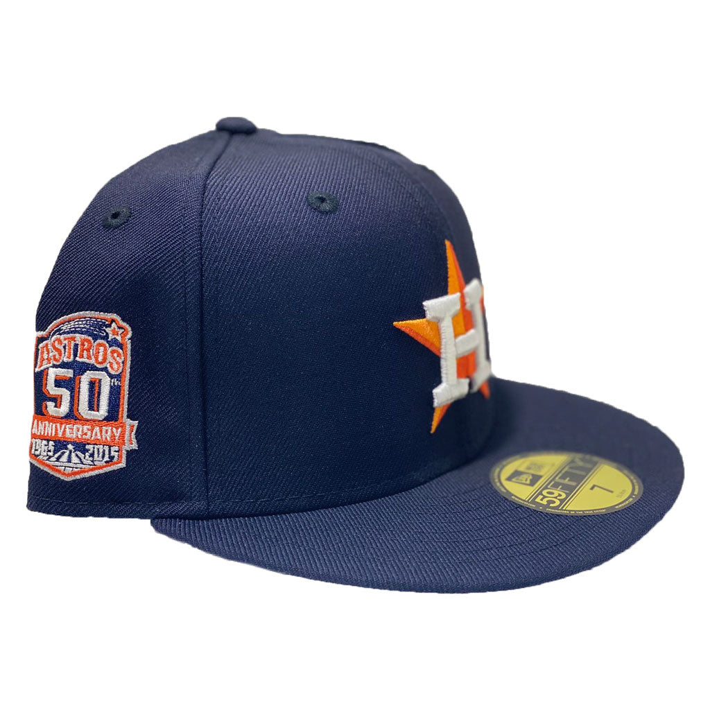 Houston Astro 50th Season Navy New Era Fitted Hat