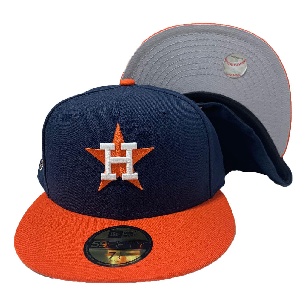 Houston Astro Navy Orange 45th Anniversary Navy Orange New Era Fitted Hat